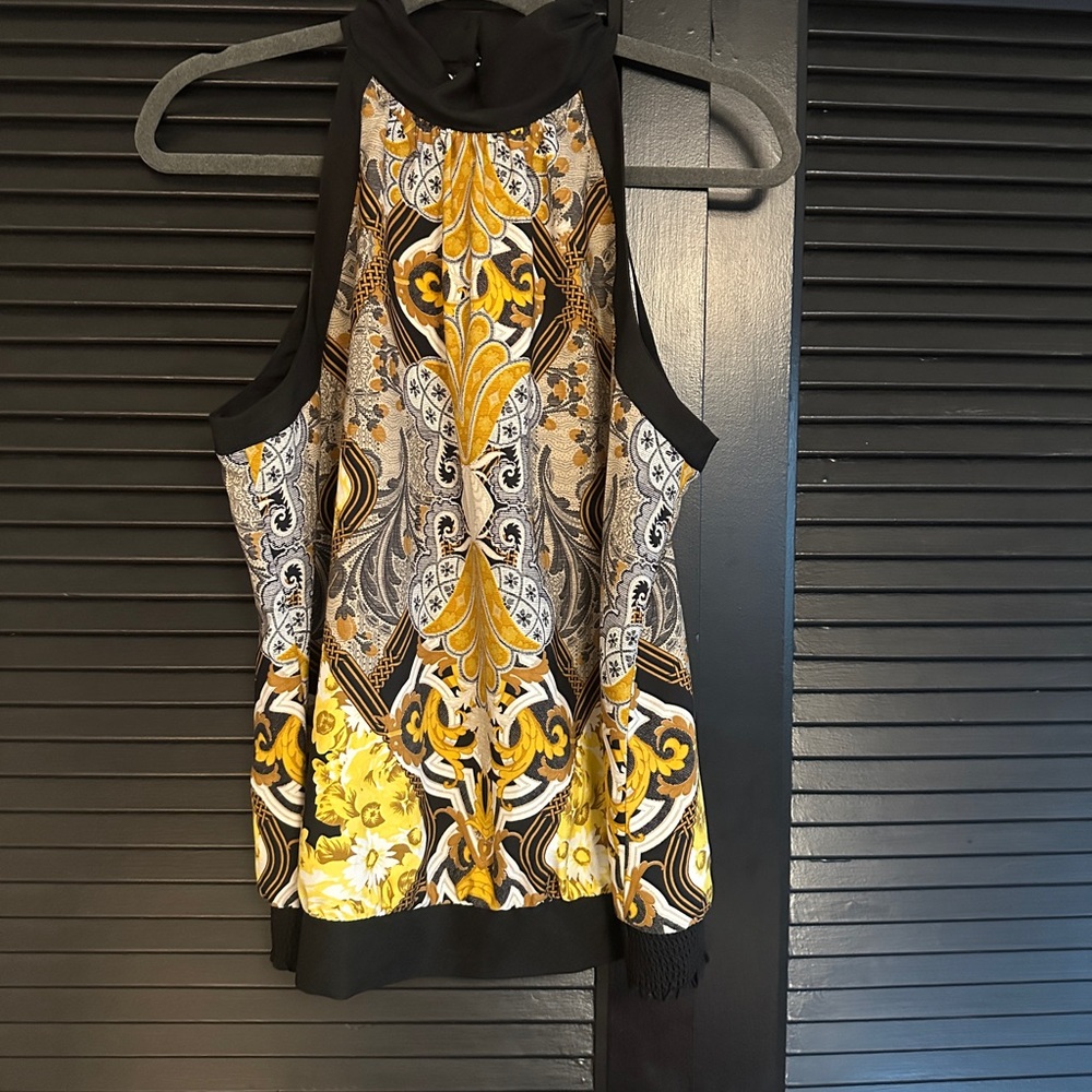 Elegant Black and Gold Women's Top